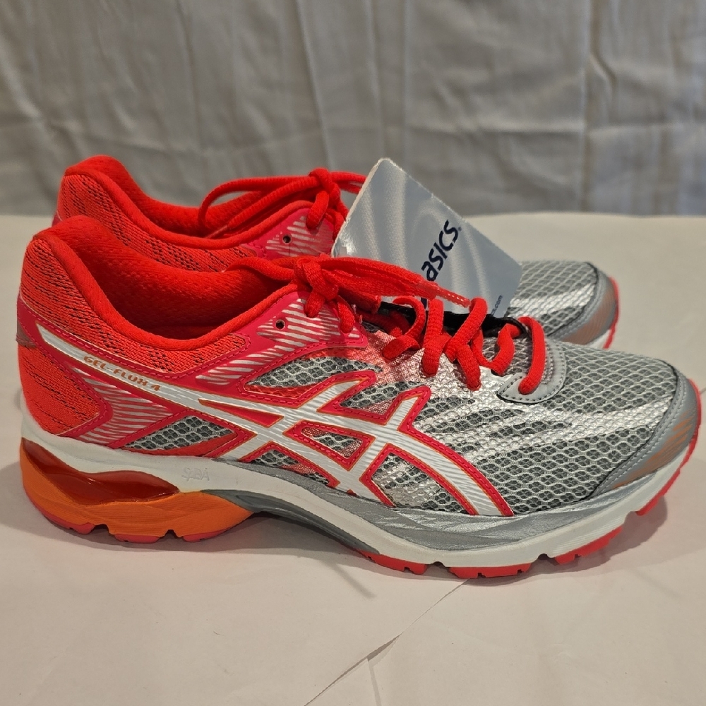 ASICS Gel FLUX 4 HOT Pink and Gray Women's Running Shoes Performance Mesh